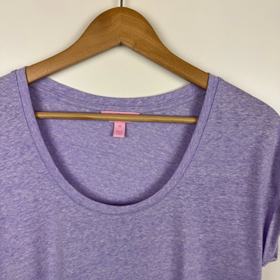 Топ женский Lilly Pulitzer Inara сиреневый вербана размер XS льняной опрятный легкий - Изображение 3 из 4