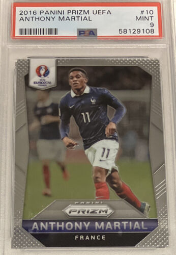2016 Panini Prizm UEFA Soccer Anthony Martial France #10 PSA 9 - Picture 1 of 2
