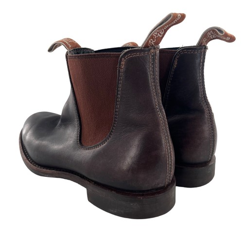 RM Williams Craftsman Brown Slip On Chelsea Ankle Boots Men’s Size 5 Vintage - Picture 5 of 20