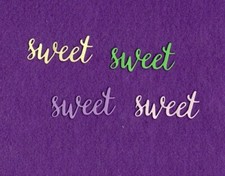 SWEET  4 die cuts scrapbook cards