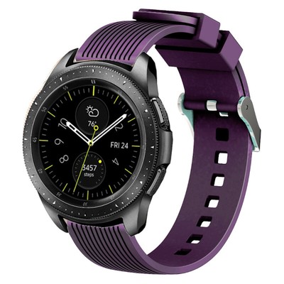 Samsung Galaxy Watch - 42mm Midnight Black St Steel - Cosmo Purple - Good |  eBay