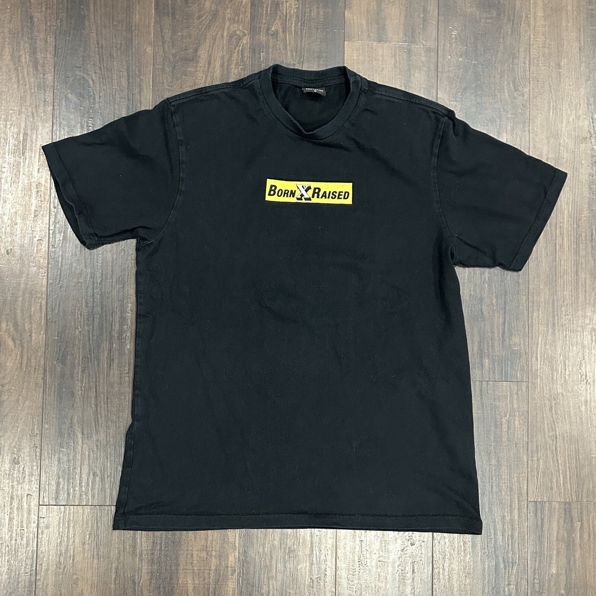 Born X Raised Black Yellow Graphic T Shirt Size Men’s Medium