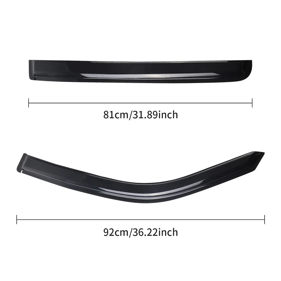 For 2009-2015 Honda Pilot Window Vent Visor Rain Guards Deflectors Sun Shades - Image 2 of 4