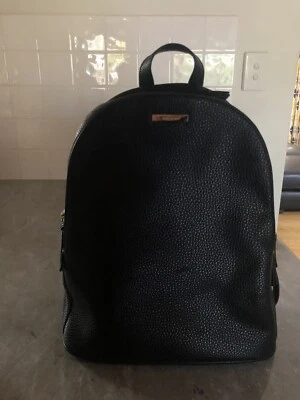 black leather backpack australia