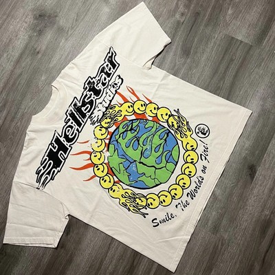 Hellstar Studio ''Smile the World s on Fire'' T-Shirt,  S,M,L,XL (FREE SHIPPING)