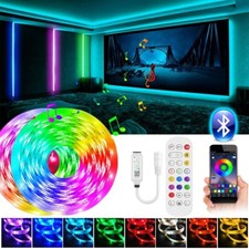 65Ft 50Ft 5M10m Led Strip Lights 5050 sincronização de música Quarto remoto Bluetooth Kit De Luz