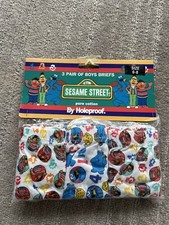 Vintage Sesame Street 3 Pairs Boy Briefs Underwear Size 6-8 Sealed Rare