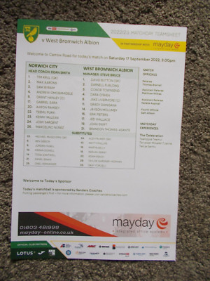 Feuille De Match Couleur – West Bromwich Albion Vs Arsenal, Coupe De La Ligue 2013