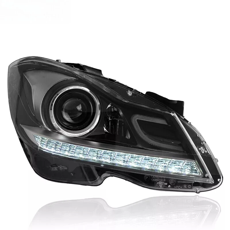 Par de faros delanteros LED montaje completo para Mercedes Benz Clase C W204 2011-14 Foto 3 de 4