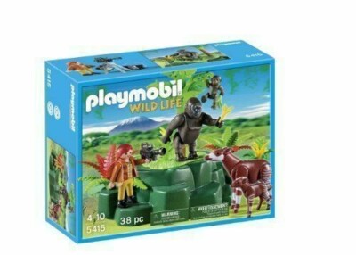 PLAYMOBIL Wildlife Safari African Africa Gorilla Ape Baby Okapi set RARE NO S/H