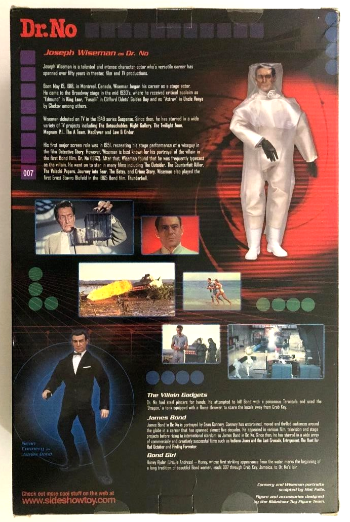 【未開封】SIDESHOW TOY 007 Dr.No ジェームスボンド SIDESHOW COLLECTIBLES JAMES BOND 007 DR. NO JOSEPH WISEMAN 12