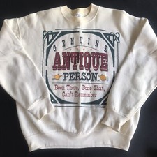 Vintage Antique Person Sweatshirt Size Large Made In Usa