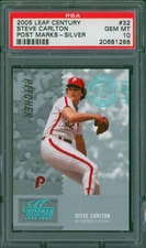 2005 Leaf Century Post Marks Silver STEVE CARLTON #32 Rare #/100 SP PSA 10 Pop 1