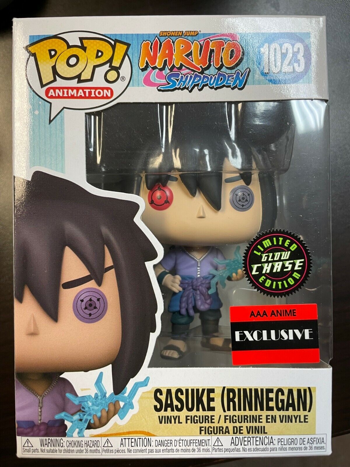  Funko Naruto Shippuden Sasuke Uchiha (Rinnegan) Pop Figure  Chase Bundled with a Byron's Attic Pop Protector : Toys & Games