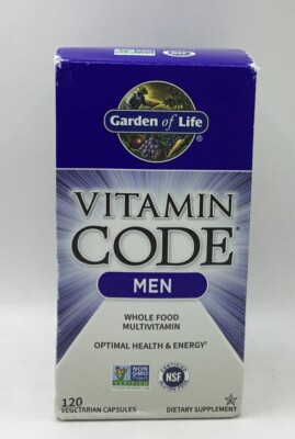 Exp 5/26 Garden of Life Vitamin Code Men's Multivitamin 120 Capsules EXP 5/26