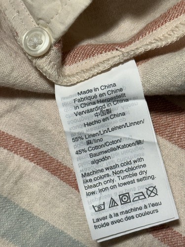 NWT MADEWELL Sasha Stripe Popover Shirt DRESS Linen Blend Nordstrom XL #L9076 - Picture 7 of 8