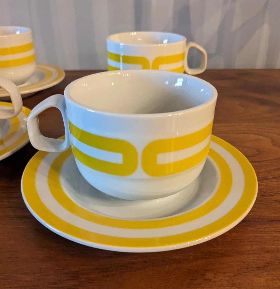 BOB VAN ALLEN PARA MIKASA AMARELO TANGENTE SEIS XÍCARAS E PIRES  - Imagem 2 de 4