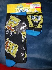 Spongebob Adult Mens Socks 4 Dog Booties with Grippers set-NWT