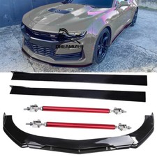 For Chevy Camaro SS LT Front Bumper Lip Spoiler Splitter/Side Skirts/Strut Rods