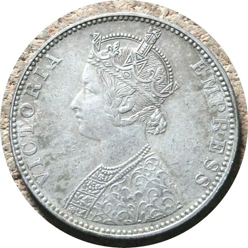 elf India Bikanir State 1 Rupee 1892 Silver Victoria