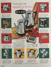 1955 West Bend Appliances Wisconsin Flavo Matic Coffee Service VTG Print Ad