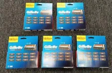 Lot Of 5! Gillette ProGlide Razor Blades for Men - 12 Refills New -  E2