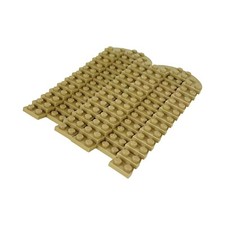 LEGO X24 PLATE HALF CIRCLE 3X6 WITH CUT DARK TAN COLOR 6096108 18646
