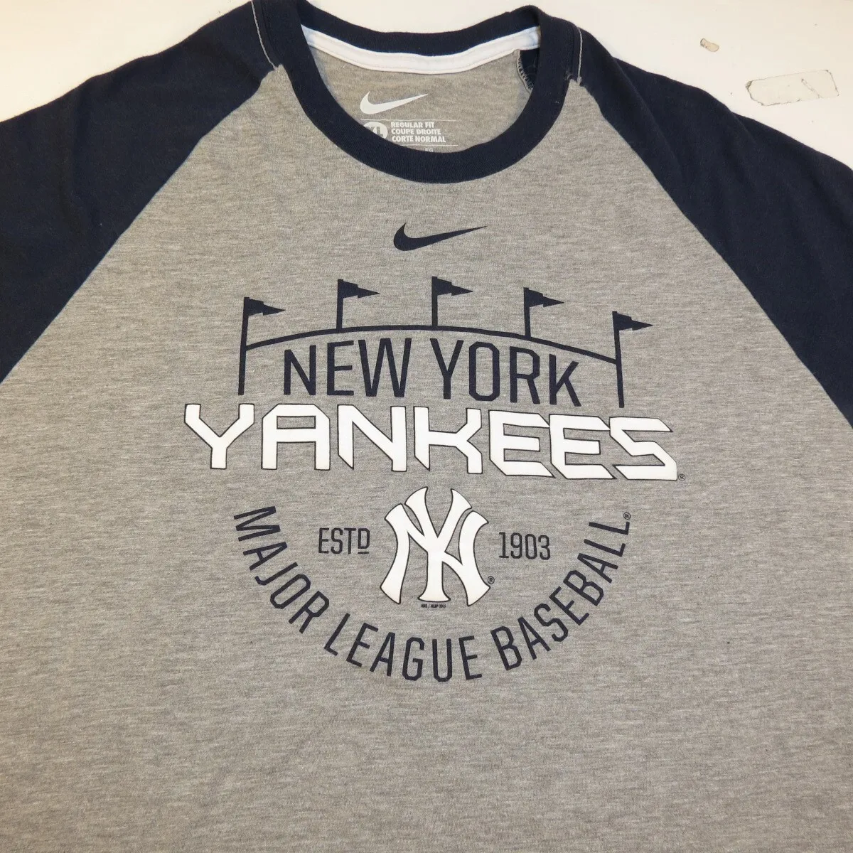 NIKE NEW YORK NY YANKEES MLB BASEBALL JERSEY TEE T SHIRT Mens XL