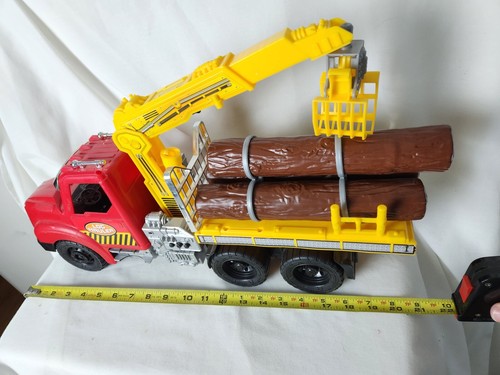 Large Toy Semi Truck Logging Truck Log Hauler With Logs and Grapple Cool!!! - Picture 2 of 13