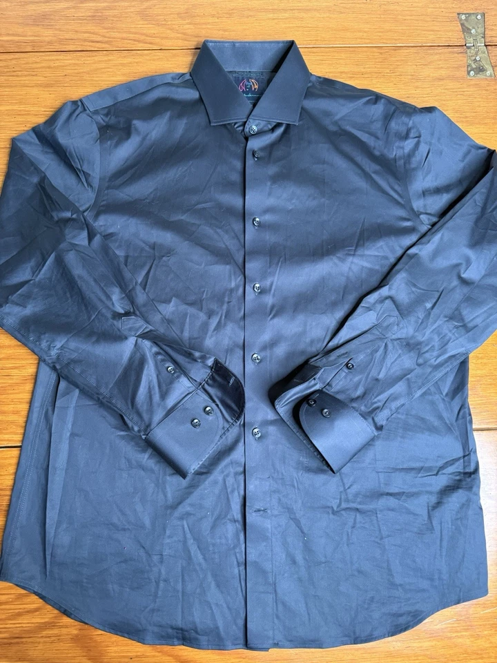 NWOT John Lennon Dress Performance Shirt Mens Sz XL Button Up Black Long Sleeve - Image 2 of 4