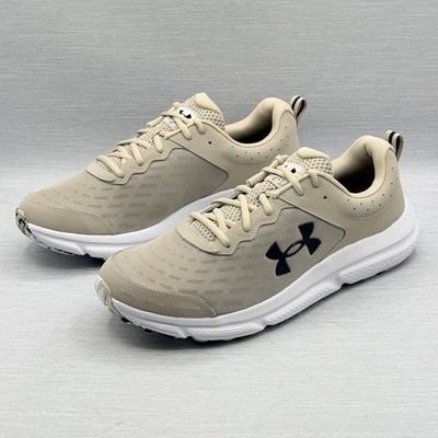 Under Armour Charged Assert 10 Men's 13 Running Shoes Tan Beige Trainer 3026175