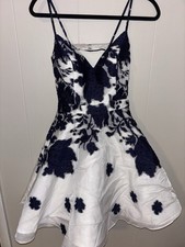 Jovani Homecoming Dress Size 2 Blue and White Floral Print!! NWT
