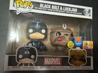 Funko Pop! Marvel Black Bolt & Lockjaw 2 Pack Vinyl Bobble Heads - Glow In Dark