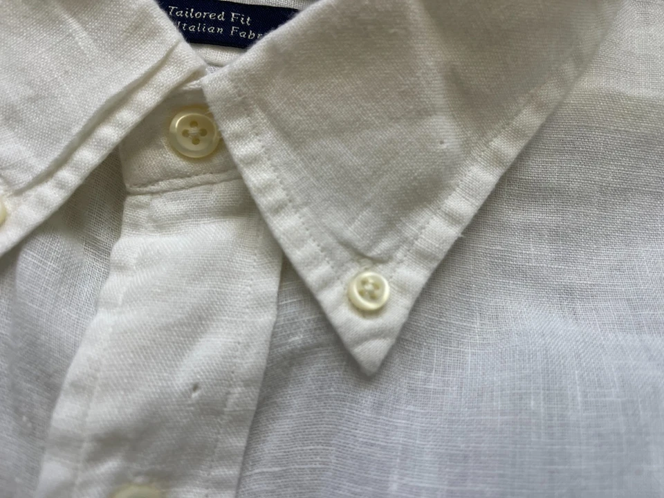 Daniel Cremieux Shirt Mens 3X White 100% Linen Button Down Short Sleeve - Image 2 of 4