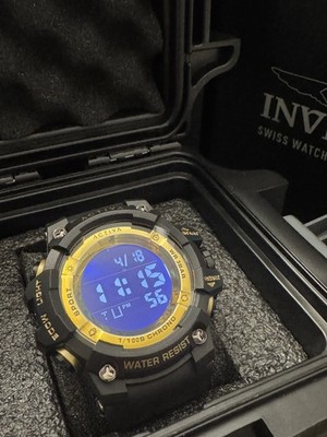 Activa Sync X Invicta Men's Digital Watch - 50mm.Black (ACW8046-003) w/ Case NEW