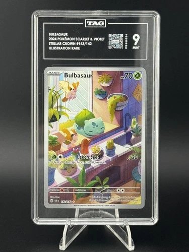 Pokémon TCG Bulbasaur 143/142 Stellar Crown Illustration Rare TAG 9