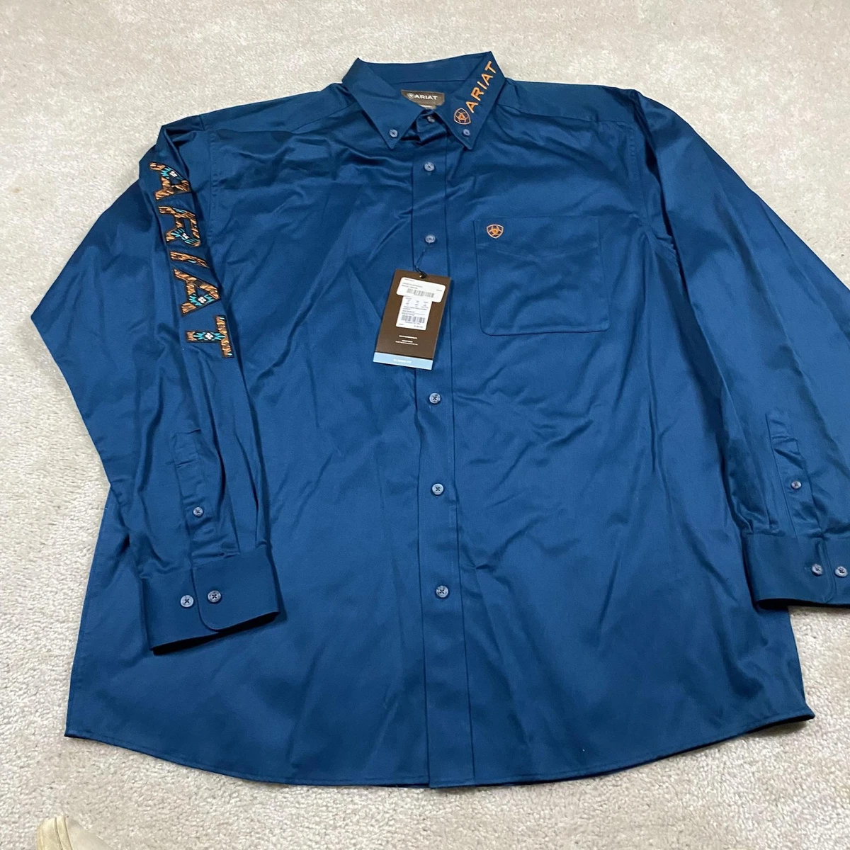 ariat royal blue dress shirt Ladies Ariat Georgia Royal Western Shirt – Frey Outfitters main image 1