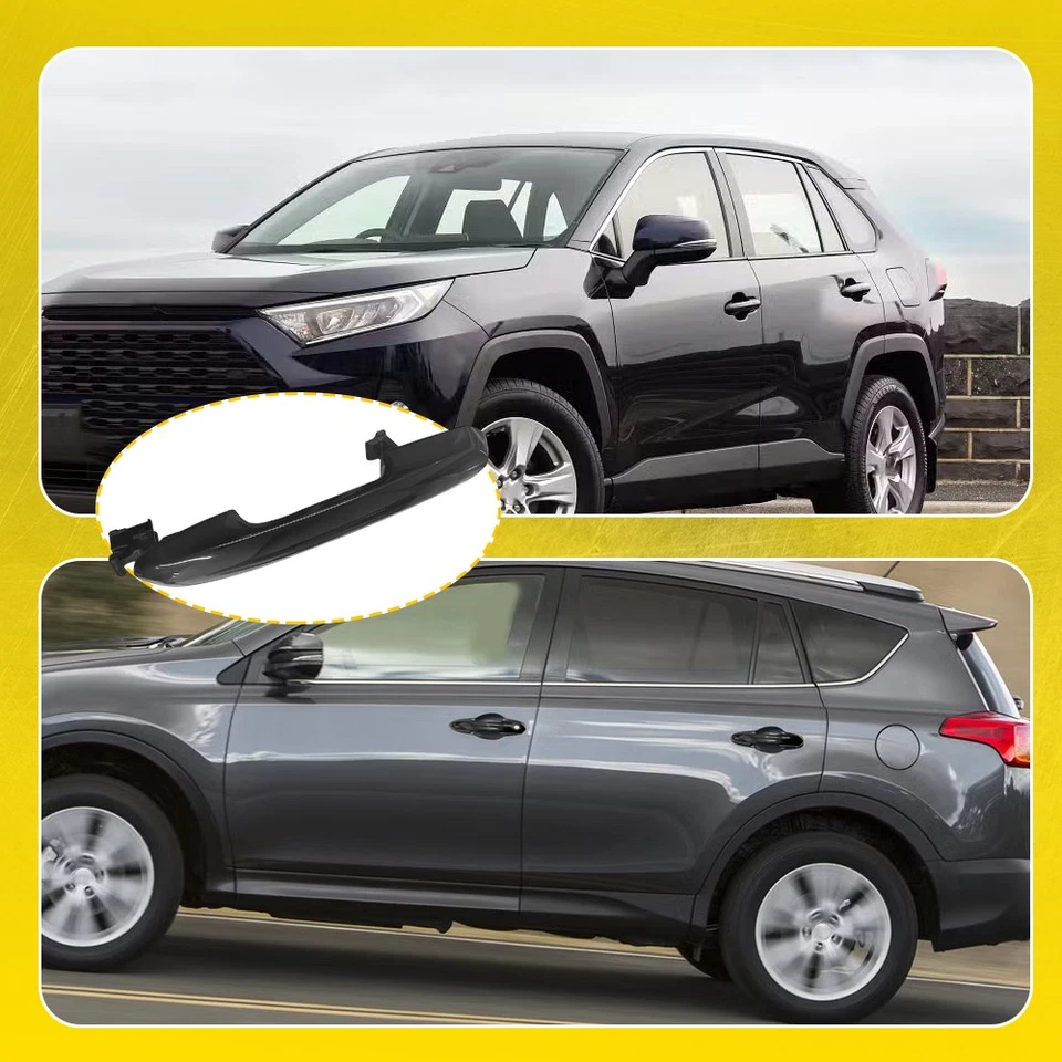 Черная ручка внешней двери со стороны водителя/пассажира для Toyota RAV4 2017-23 EK - Изображение 3 из 4