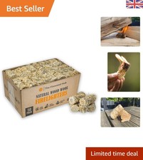 Effortless Fire Starting: 50 Eco-Friendly Wood Wool Firelighters for All Uses 0.32 per lighter