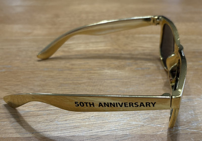 Krewe Of Cleopatra 50th Anniversary Gold Colored Sunglasses Mardi Gras NOLA NEW!
