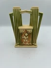 Roseville Green Donatello Gate Double Bud vase