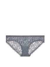 Victoria's Secret Signature Allover Lace Bikini Panty Black Pearl