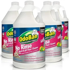 OdoBan Pet Solutions No Rinse Floor Cleaner Concentrate, 4-Pack, 1 Gal Each