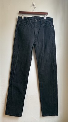 Vintage 90s Made in USA Levi s 505 black jeans. W36 L36 tagged.
