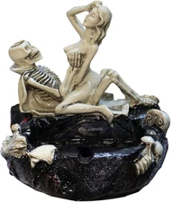 Halloween Skull Sexy Man Ashtray Large Cigarette Ashtray Stand Use as Outdoor...