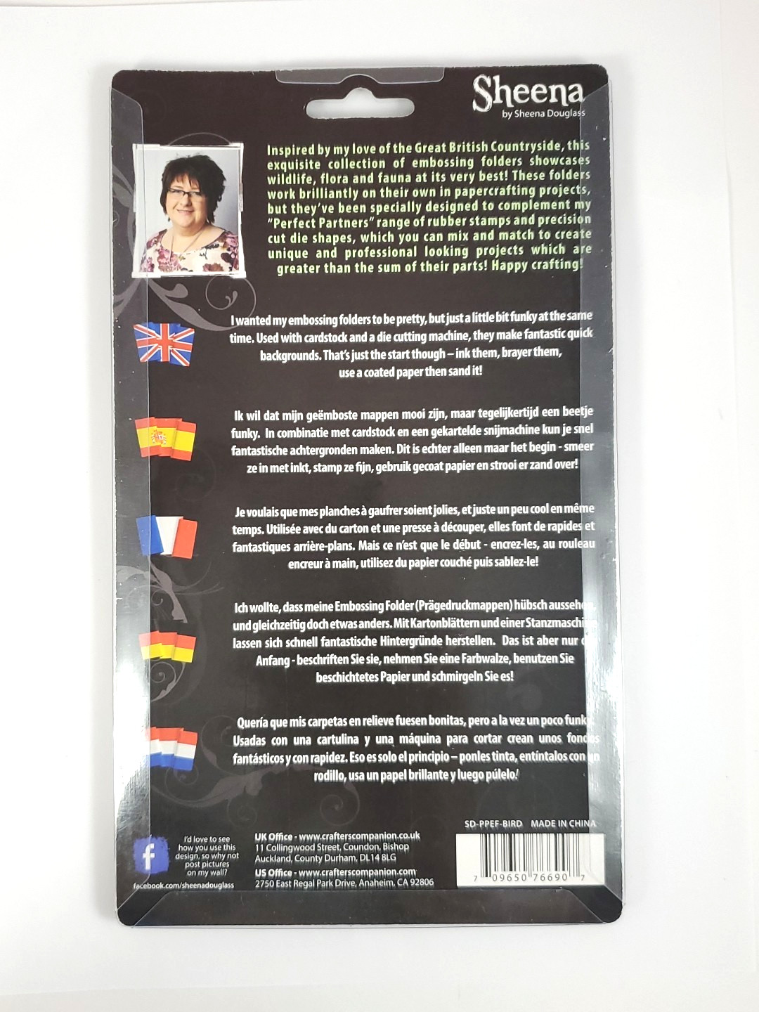 Sheena Perfect Partners Embossing Folder-Birds & Birdfeeder 5in x 7in