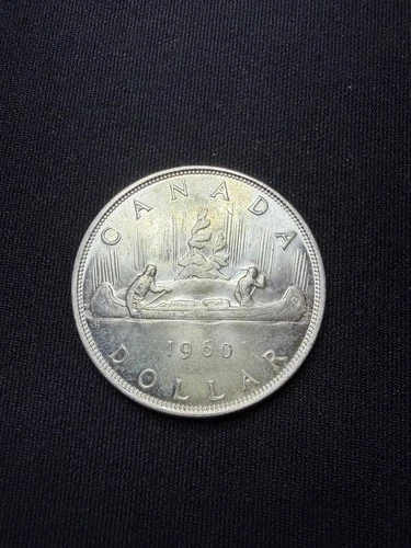 1960 UNC Canada Silver Dollar Coin
