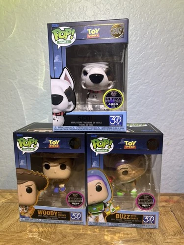 Toy Story Series 1 Funko Pop Digital Set of 3 Woody Buzz Scud exclusive limited