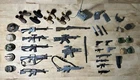 Vintage GI Joe Accessories Lot Of 41 Pieces Guns, Shoes, Helmets & More
