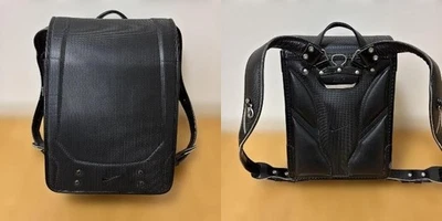 Sac d'école japonais Randoseru sac à dos enfant NiKE noir foncé Japon #0133 - Photo 1/4